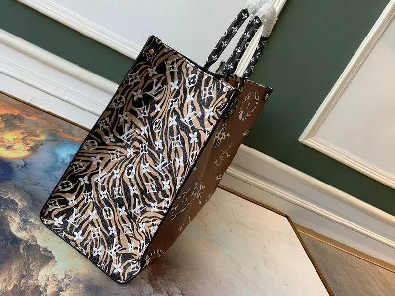 2019 monogram motif onthego tote bag black m44674 5