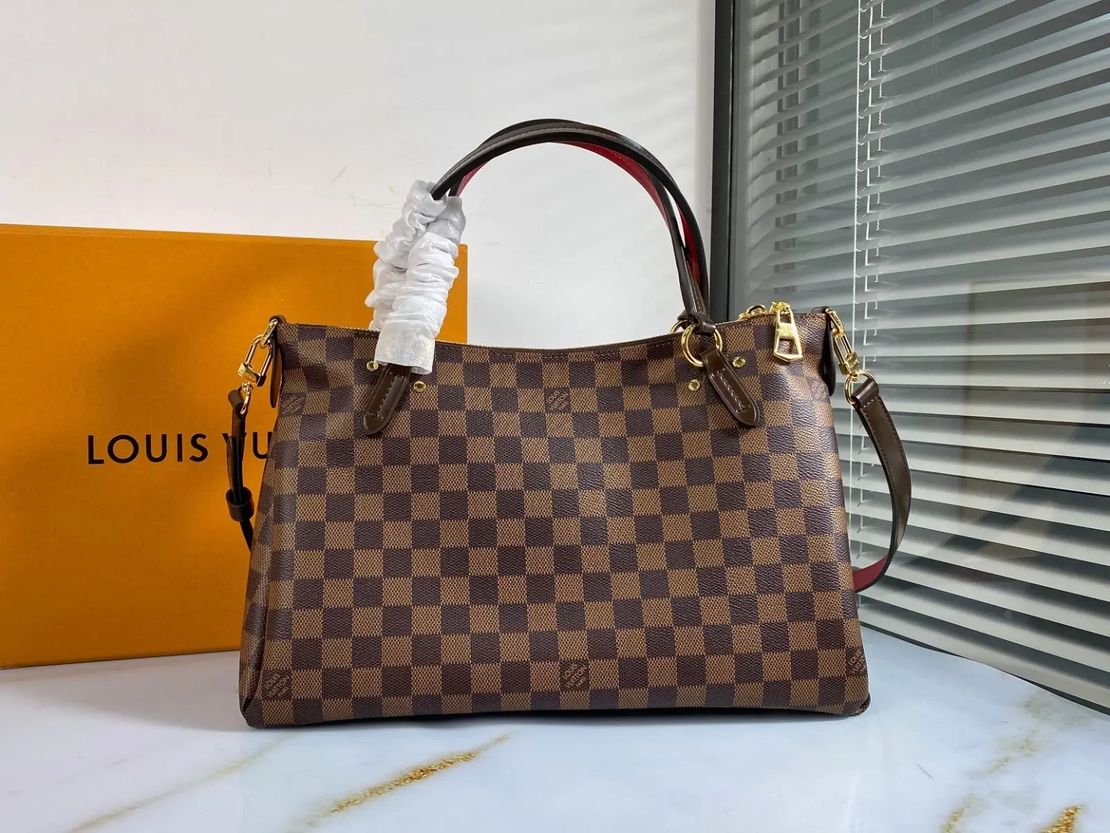 damier ebene lymington zipped tote n40023 6