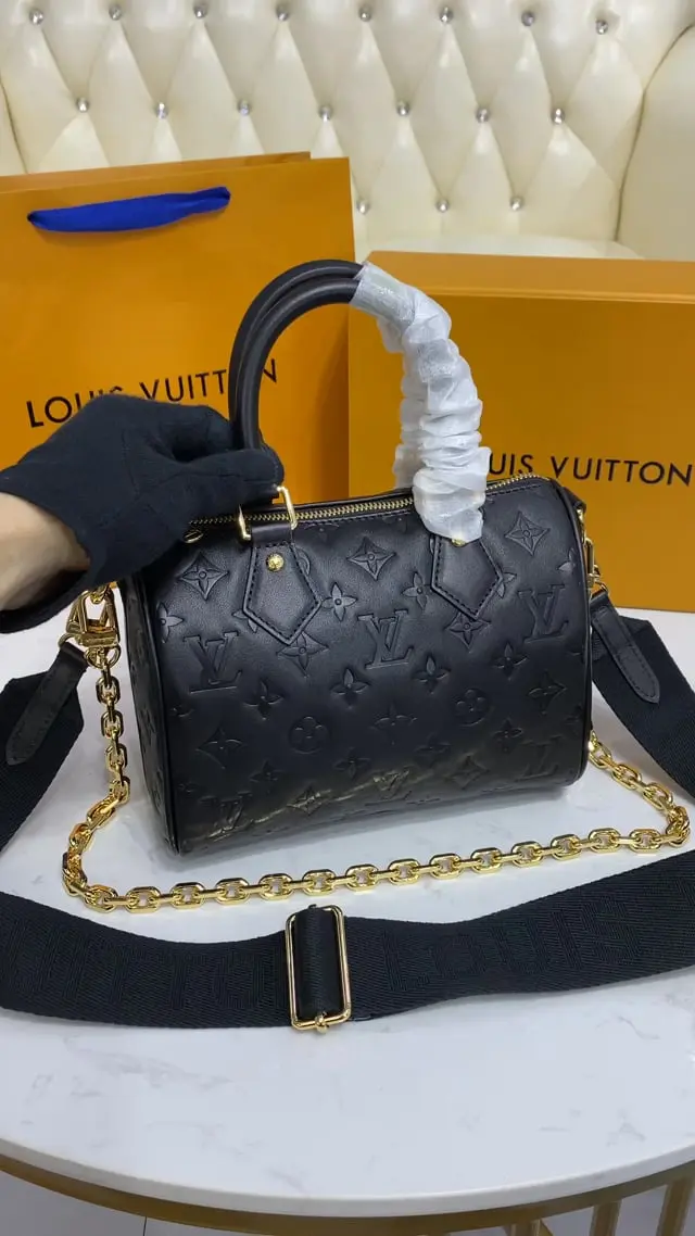 embossed lambskin speedy bandouliere 22 m58631 4