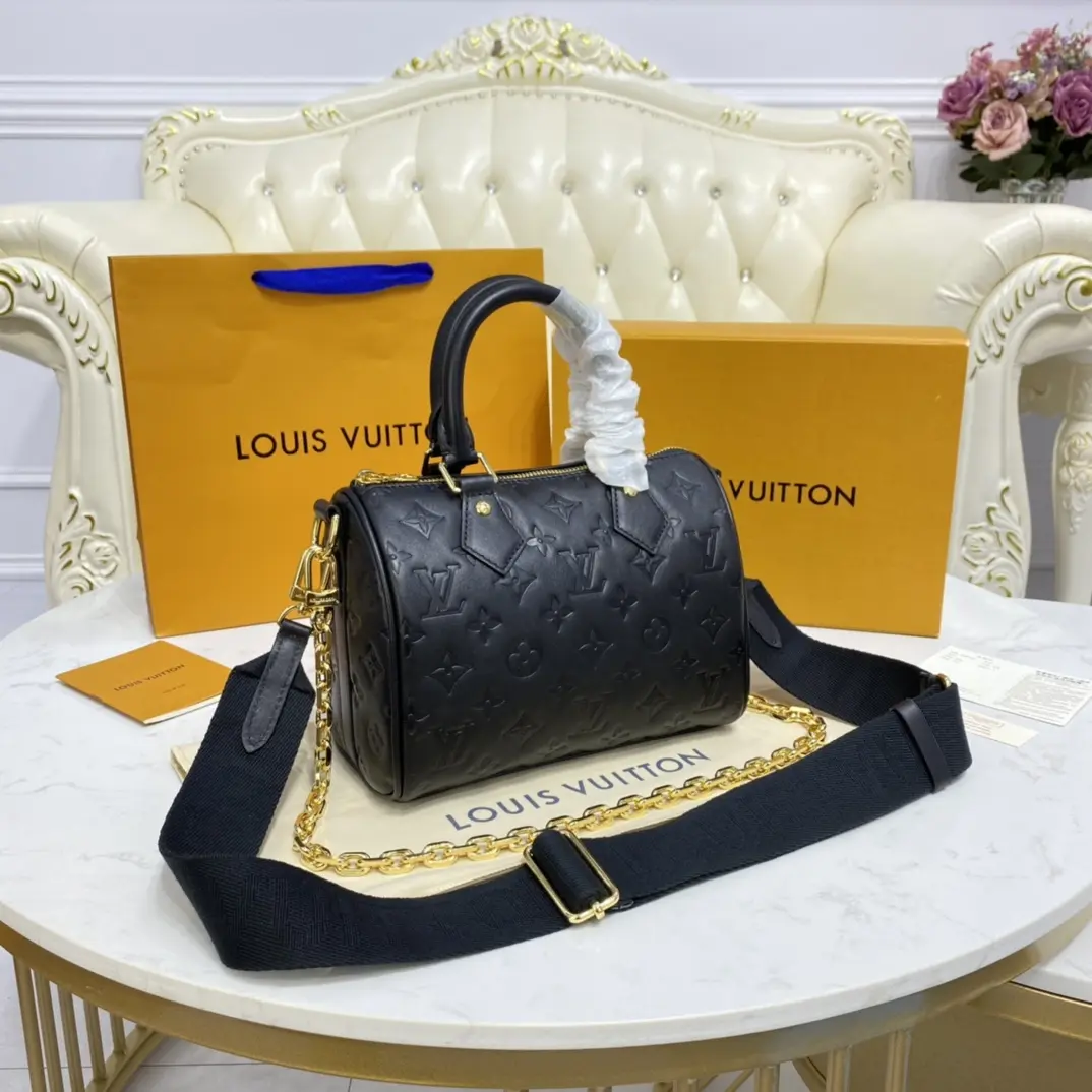 embossed lambskin speedy bandouliere 22 m58631 6