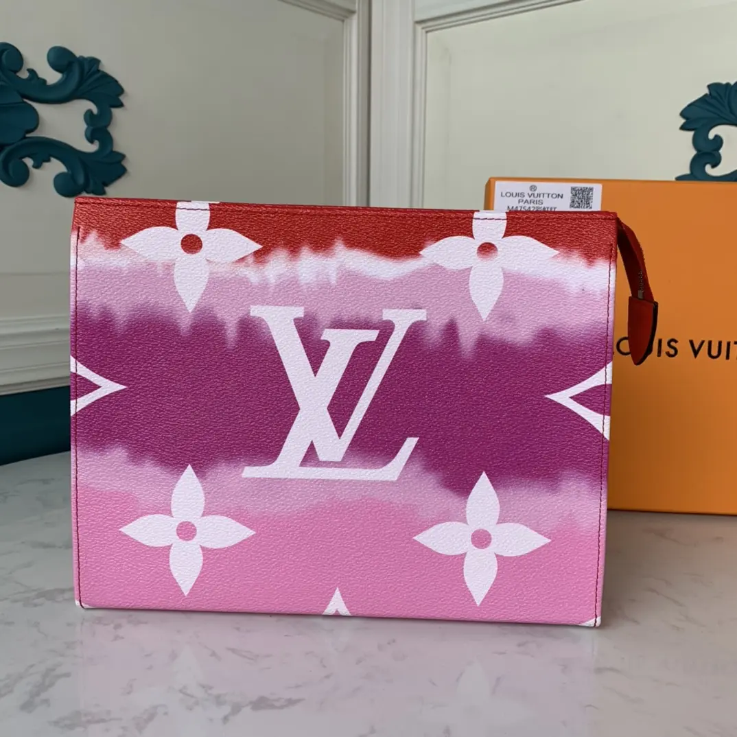 monogram canvas lv escale poche toilette 26 red m69137 red 3