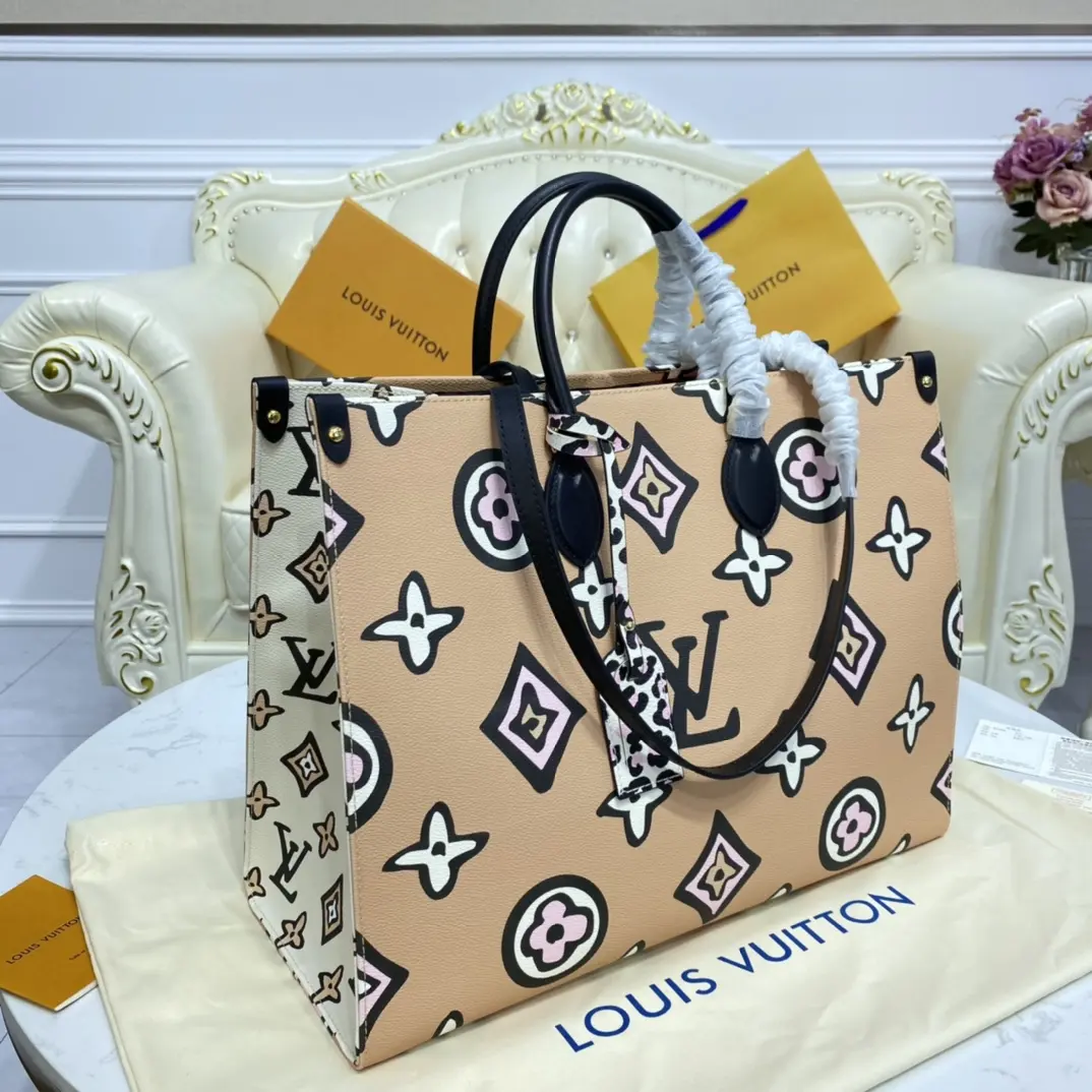 monogram coated onthego gm tote bag m45814 4