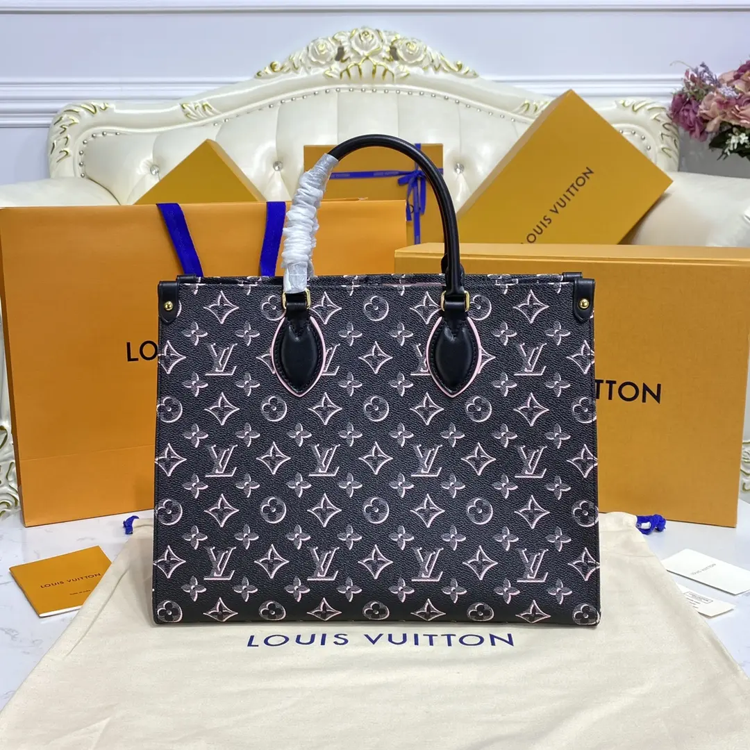 monogram coated onthego mm tote bag m46154 10