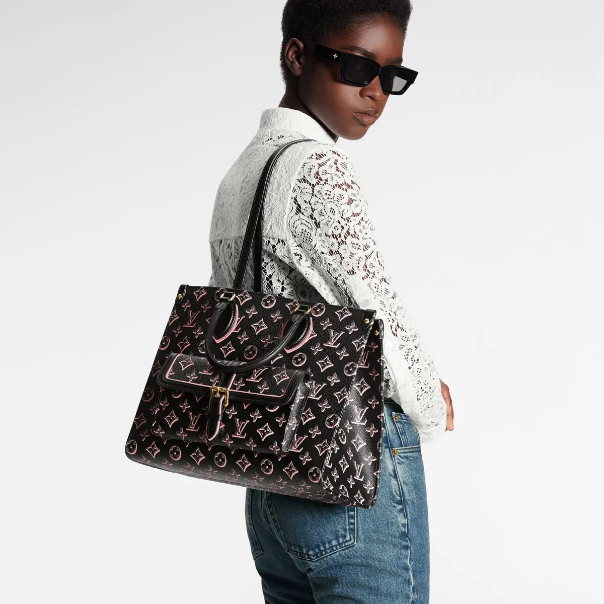 monogram coated onthego mm tote bag m46154 3