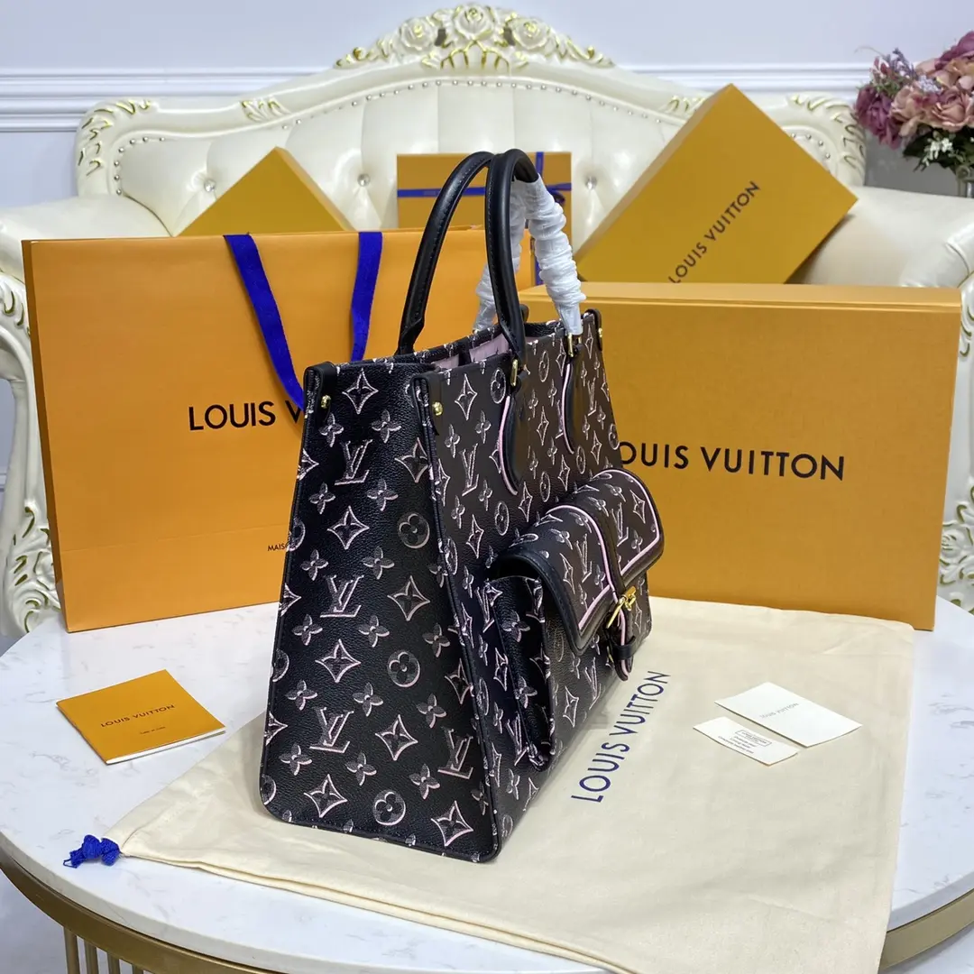 monogram coated onthego mm tote bag m46154 9