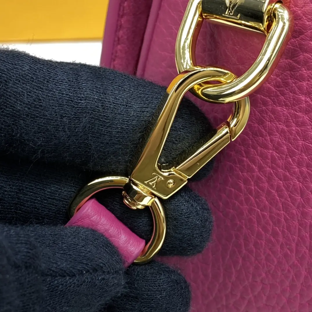 taurillon leather twist pm pink m58691 2