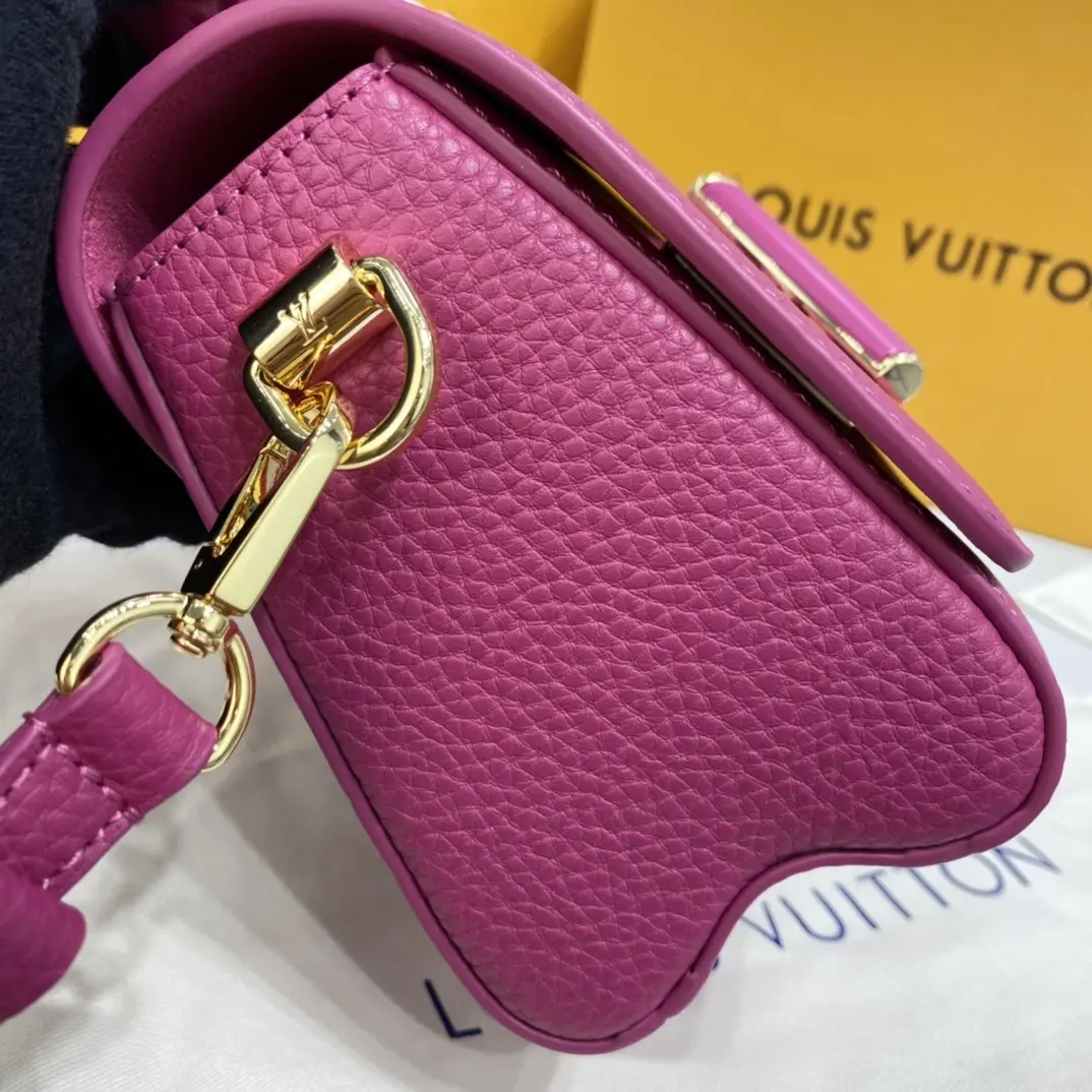 taurillon leather twist pm pink m58691 5