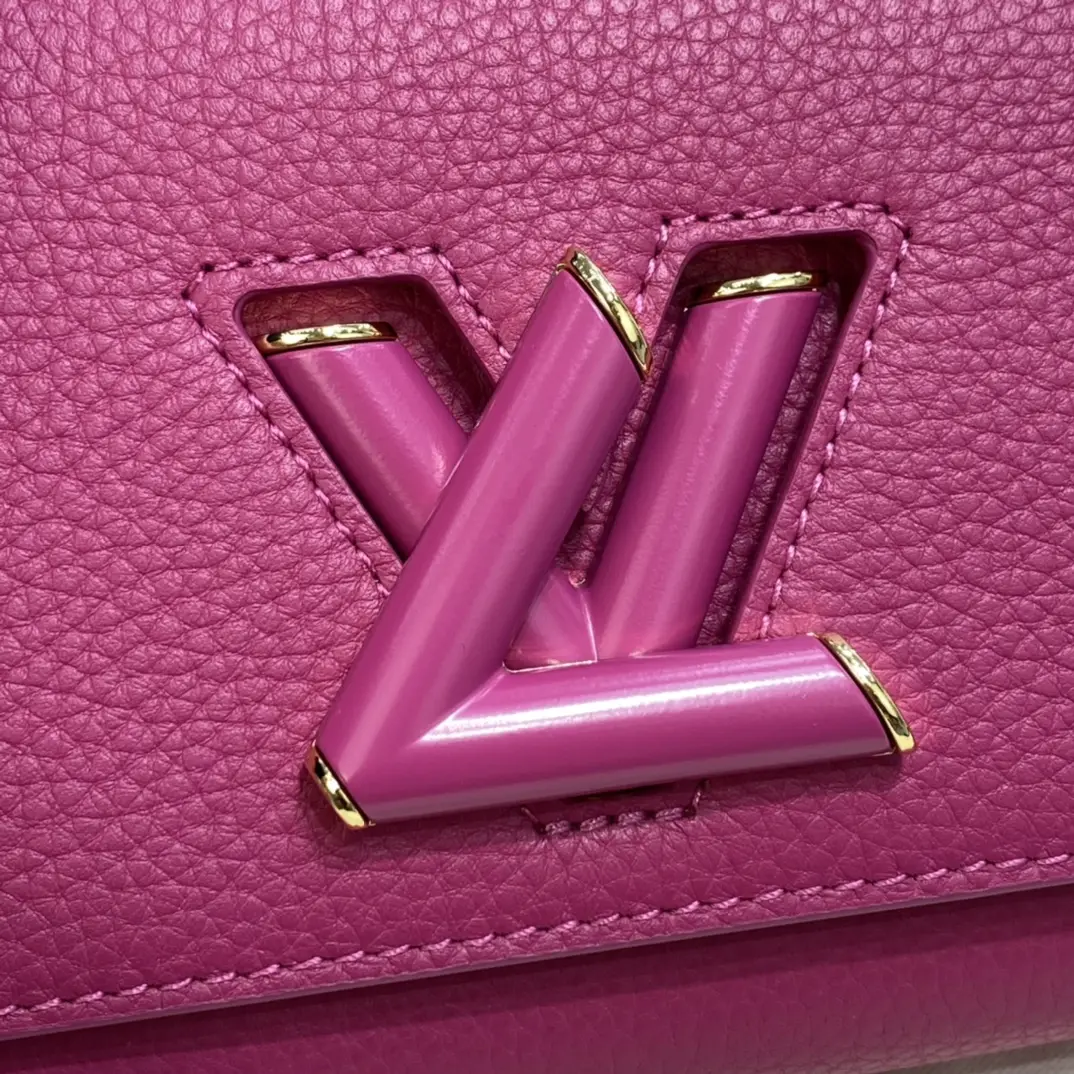 taurillon leather twist pm pink m58691 6